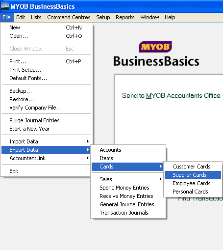 MYOB-export